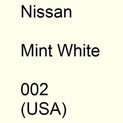 Nissan, Mint White, 002 (USA).